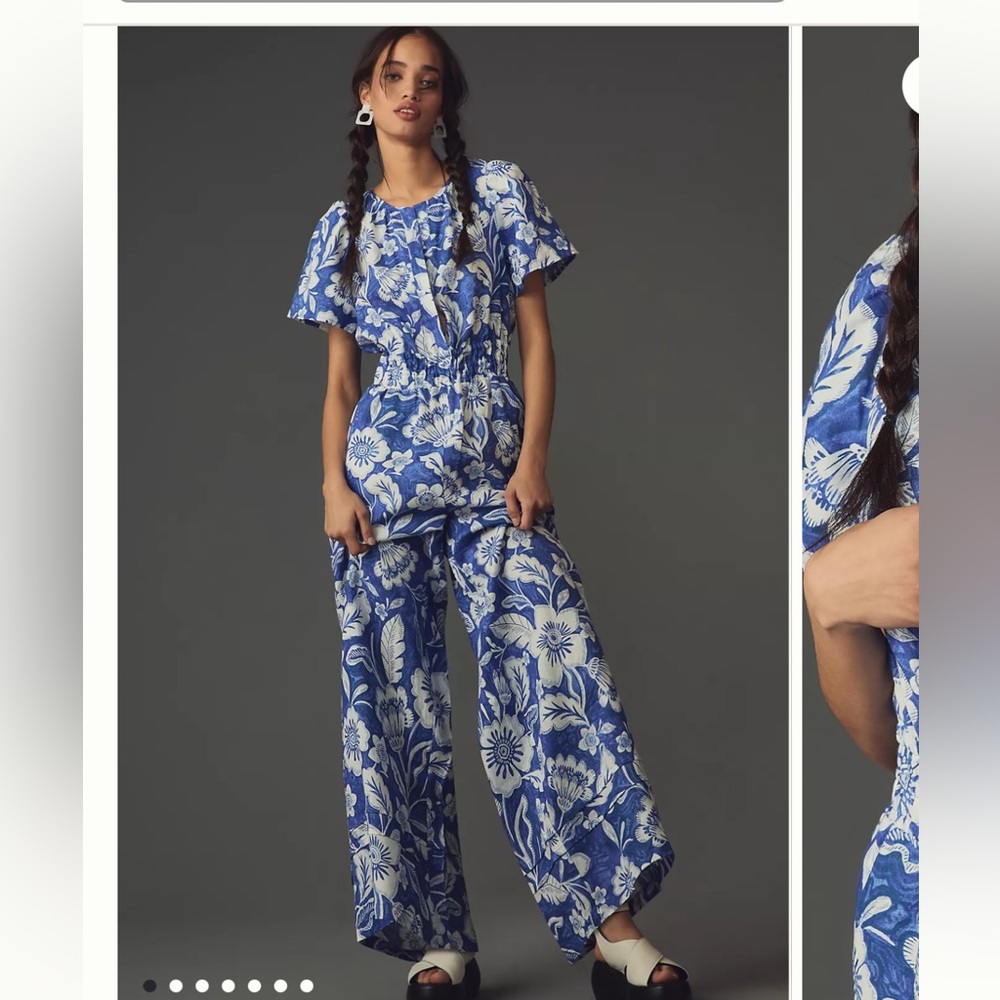 The Somerset Jumpsuit color BLUE MOTIF
